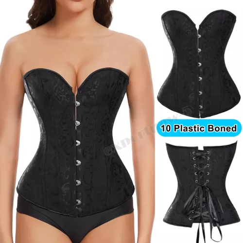 Mujeres Corsé con cordones Soporte Bajo el busto Corsé Bustier Cintura Cintura Cintura Moldeador de Cuerpo - Imagen 17 de 17