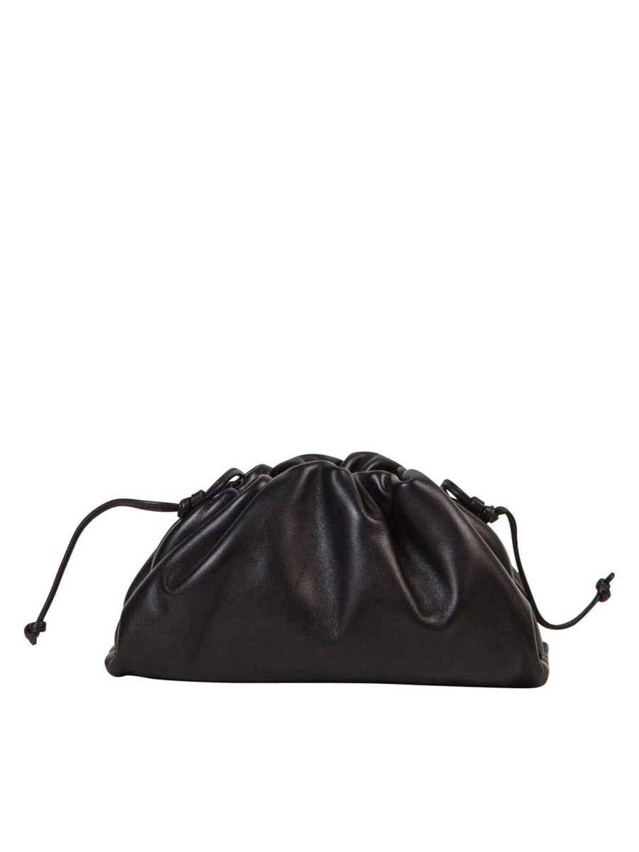 BOTTEGA VENETA Mini Pouch Black Leather Bag New | eBay