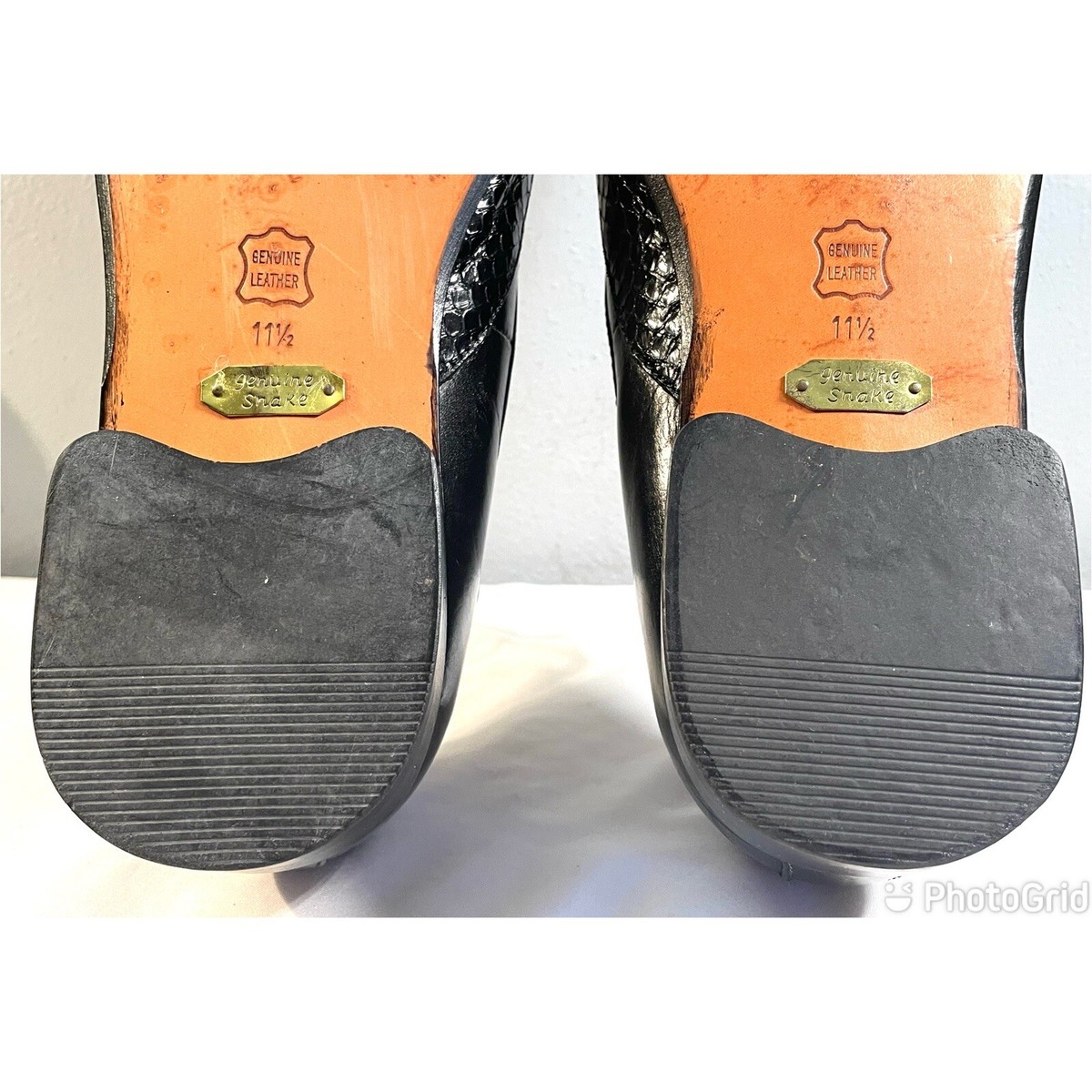Fratelli Footwear Black Snakeskin Oxford