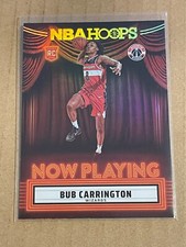 2024-25 NBA HOOPS NOW PLAYING HOLO FOIL INSERT BUB CARRINGTON WIZARDS ROOKIE #4