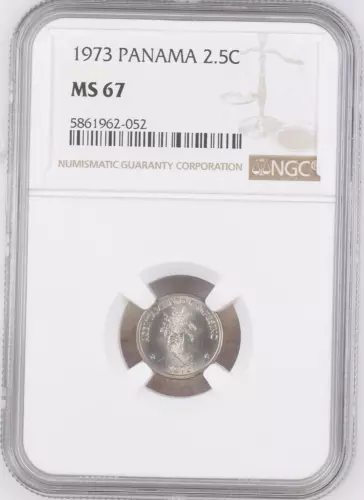 1973 PANAMA 2.5 Centesimos F.A.O - NGC MS 67