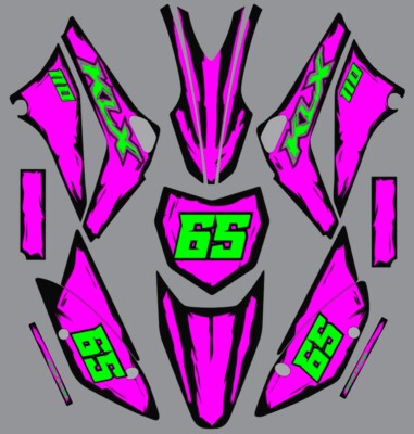 Graphic Kit 2010-2024 Kawasaki KLX110 Rugged Decals graphic sticker