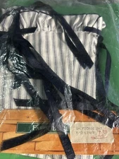 Longaberger Homestead Small Picnic Basket Liner Navy And White