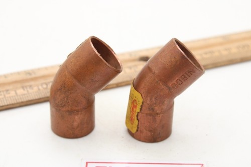 (2) 1/2 in. Copper Pressure 45° Elbow