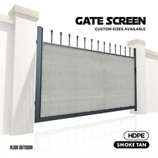 Gate Privacy Screen Cover Privacy Barrier for  Gate Fence, Driveway in Smoke Tan