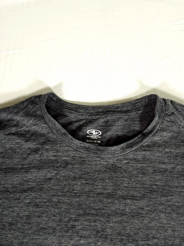 Рубашка мужская с коротким рукавом Athletic Works взрослая серая XL (46-48) - Изображение 3 из 4