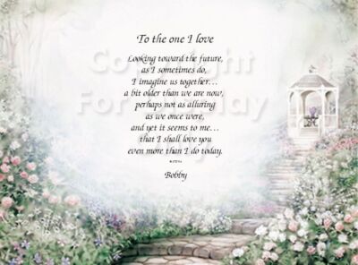 Love, To The One I Love Sentimental Personalized Gift Print Love Marriage 1211