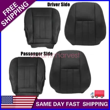Driver & Passenger Perf Seat Cover Black For 2017 2018 2019 Dodge Grand Caravan