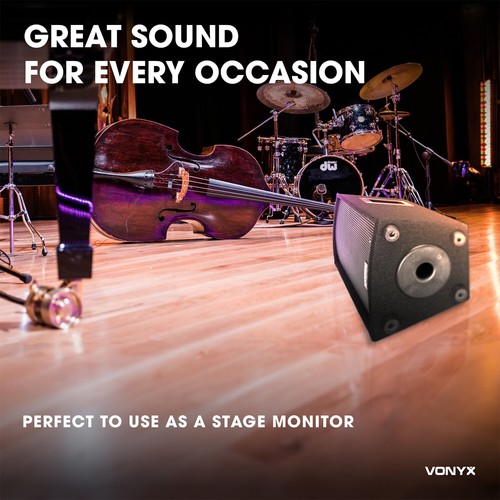 Vonyx SL8 8" Passive PA Speaker Pair 800W DJ Party Disco Sound System - Picture 5 of 12