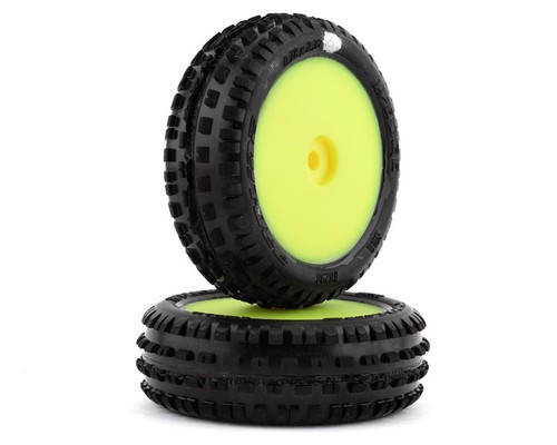 Pro-Line Mini-B Front Pre-Mounted Wedge Carpet Tire (Yellow) (2) - 第 1/12 張圖片