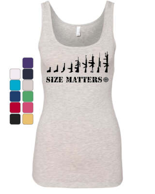 Size Matters 2A Women's Tank Top Defend 2nd Amendment Pro Guns Weapons Top