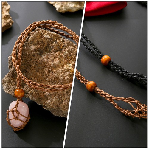 2pcs Replacement Necklace Friendship Necklace Hand- Woven Crystal Cage - Picture 4 of 12