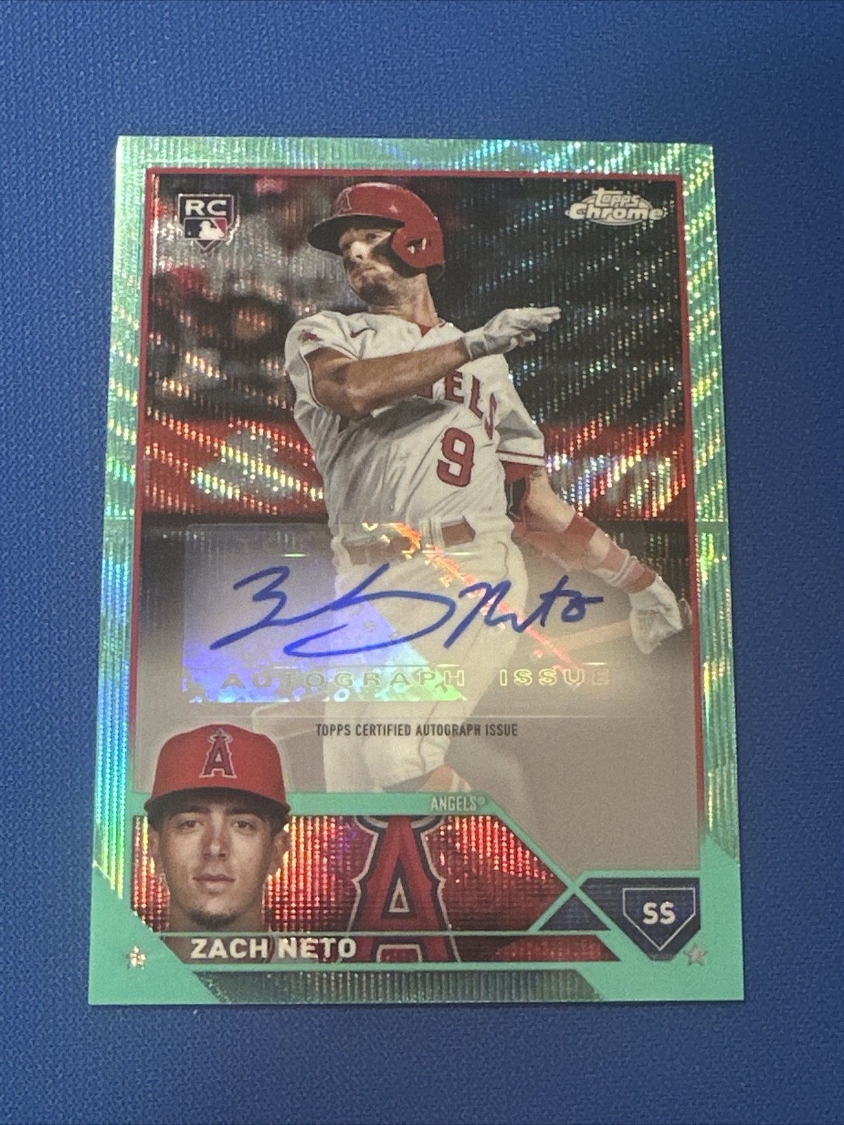 Zach Neto 2023 Topps Chrome Update #AC-ZN Autographs - Aqua