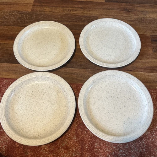 4 Churchill England Stonecast Homespun 10 Inch Dinner Plates No Scratches Orchip