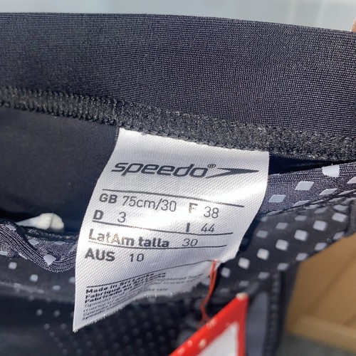 Speedo Gala Logo Aqua Swim Shorts Black/USA charcoal Size 30/75cm BNWT RRP £25 - Picture 6 of 7