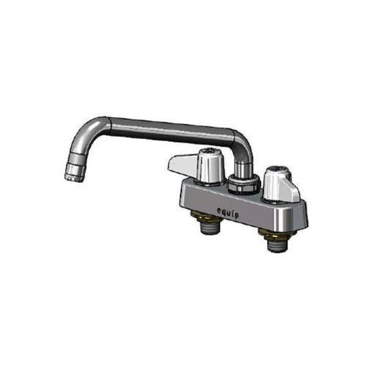 T&S Brass 5F-4CLX10 Equip 4" C/C Deck Mount Workboard Faucet with 10" Swing Nozz