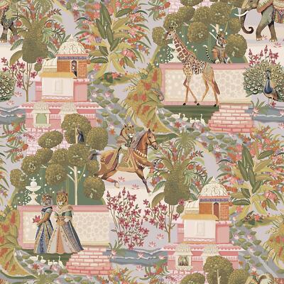 Holden Decor Animal Palace Multi Wallpaper Lion Elephant Stylish Feature Wall