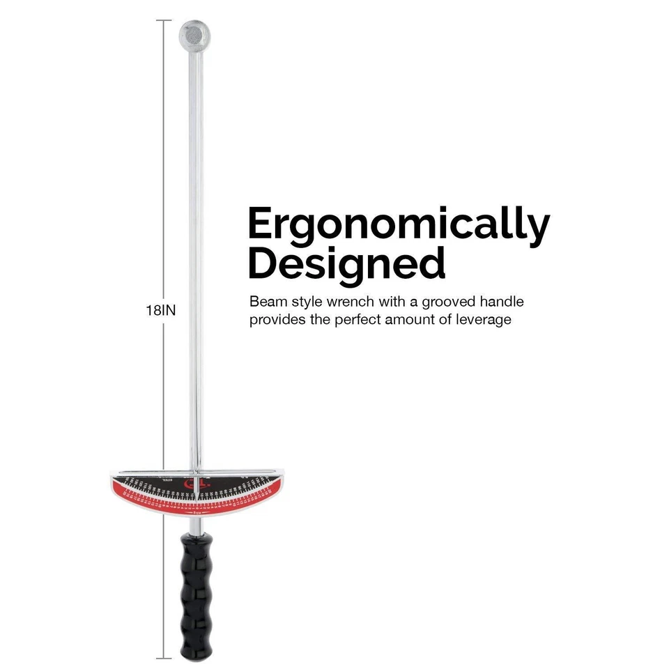 03703L Dual Drive Beam Style Torque Wrench | 3/8” & ½” Drives | 17” Length | ... - Image 4 of 4