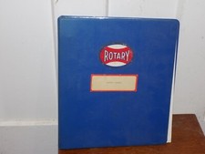 Vintage Rotary Blue Binder with Gasoline Papers inside