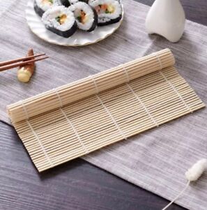 Set Of 2 Bamboo Sushi Roller Mat California Roll 7.5 X 9 Inch