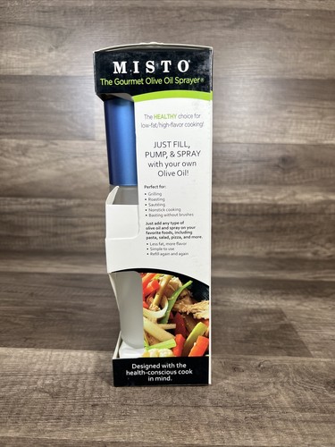 Misto Gourmet Olive Oil Frosted Glass Sprayer Dispenser, Refillable New Blue - Picture 2 of 5