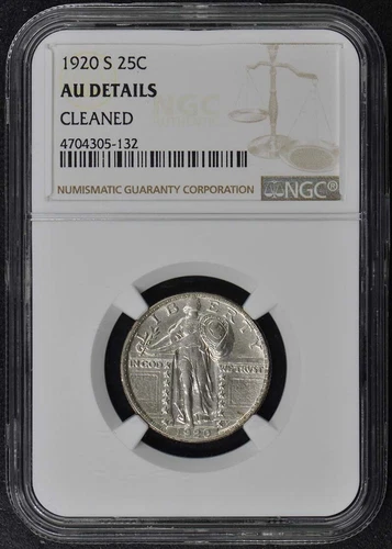 1920-S Standing Liberty Quarter 25C NGC AU Details