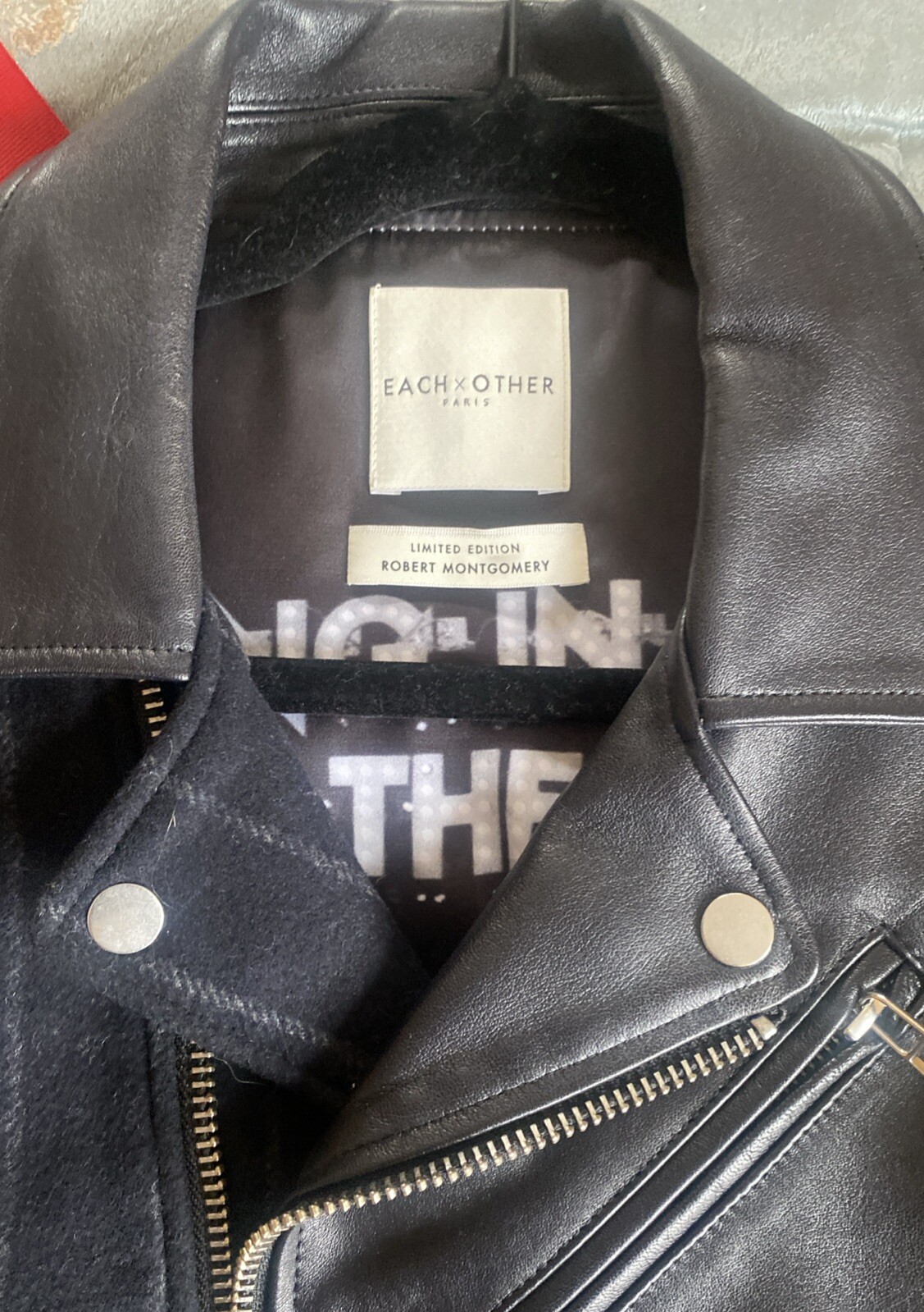 Limited Edition EACH X OTHER Paris Robert Montgomery Biker Jacket Size Medium image 8
