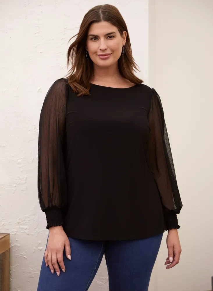 NWT LAURA Plus womens BLOUSE Sz 3X MADE in CANADA FORMAL CASUAL