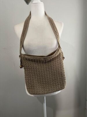 The sak Purse crochet medium Shoulder Bag Tan Color