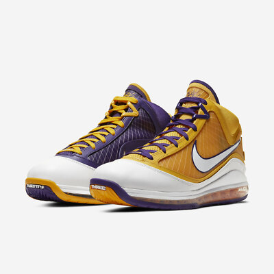 シューズ(男性用) NIKE LEBRON 7 QS \"MEDIA DAY\" Nike LeBron 7 VII QS Media Day Men's Size 7 GS 7Y Lakers