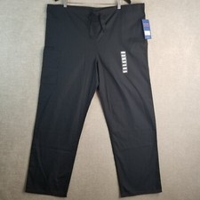 NEW Scrubs Pants Large Black Cherokee Originals Unisex Fit Drawstring Cargo