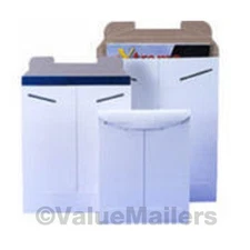 Stay Flat Mailers 100 - 13 x 18 WHITE RIGID PHOTO MAILERS TAB LOCKING STAY FLATS