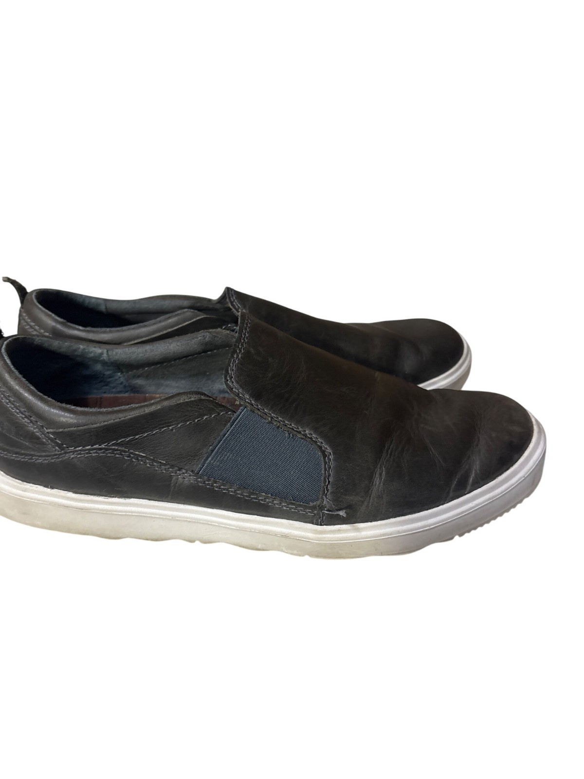 Merrell scarpe donna 8 slip on in pelle con suola in gomma bianca marrone e nero