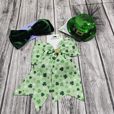NEW Lot Of 3 Claires St Patricks Day Hair Accessories Bow Hat Clip
