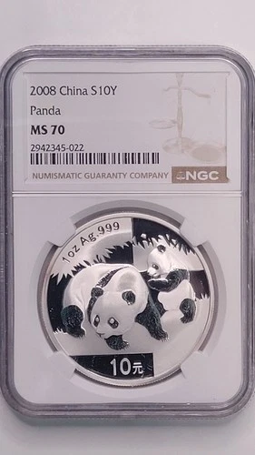 2008 Chinese silver panda *MS70* 10y yuan - Lowest price on eBay