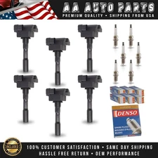 6 Ignition Coil & 6 Denso Spark Plug for 1991 Acura Legend 3.2L V6 UF90 3130
