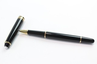 Montblanc Meisterstuck Black & Gold Plated Rollerball Pen MBFG6SYR2