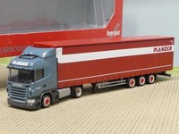 1/87 Herpa Scania R09 Planzer CH Jumbo-Gardinenplanen-Sattelzug 303521