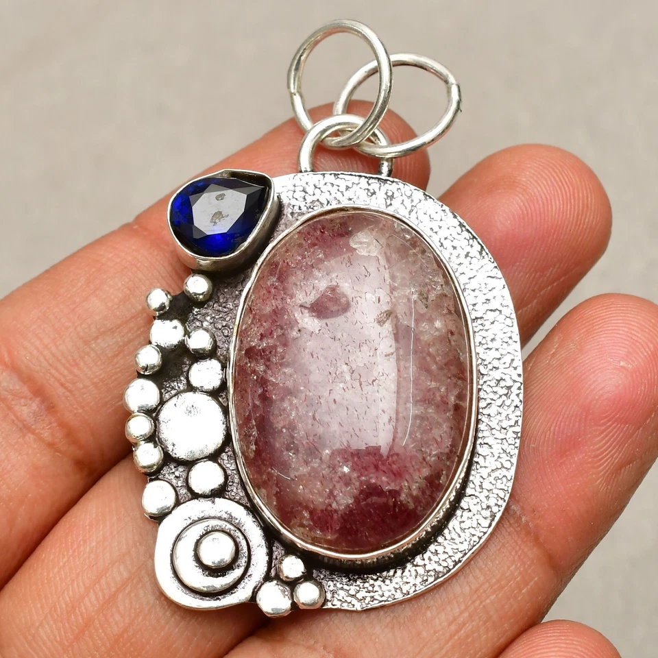 Ciondolo gioiello in argento sterling 925 fatto a mano con pietra preziosa... - Immagine 3 di 4