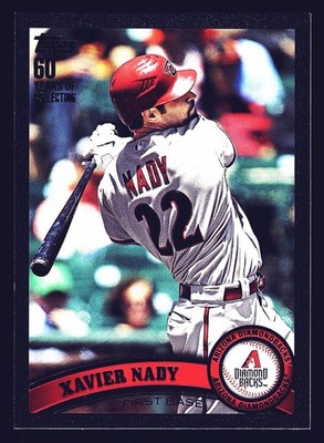 Xavier Nady Arizona Diamondbacks 2011 Topps Update Black #US176 SN /60