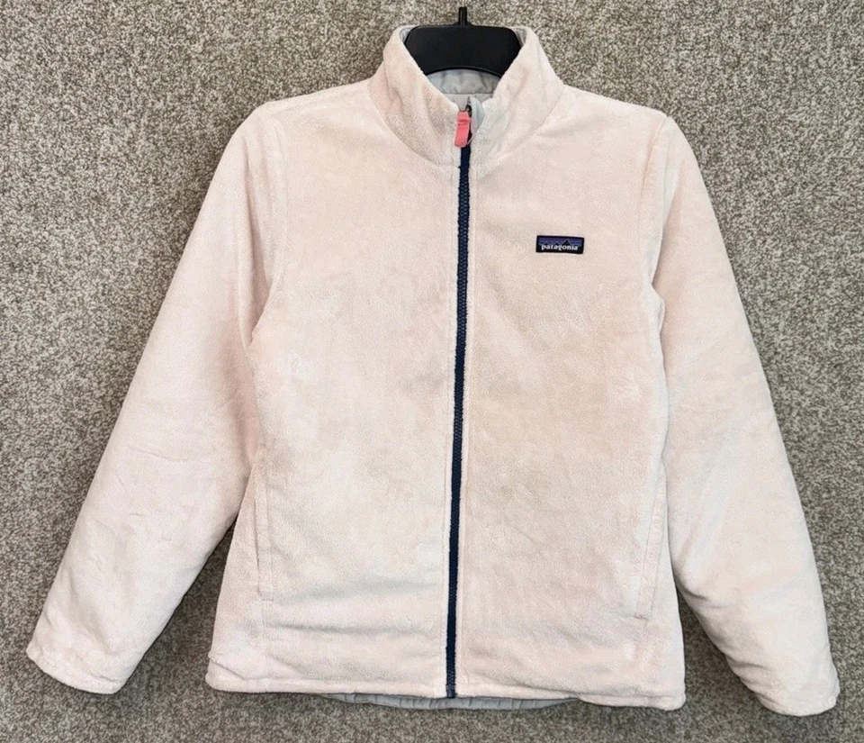 Jaqueta Patagonia Feminina Tamanho XL 14 Lã Branca Isolada Zíper Completo Casaco - Imagem 4 de 4