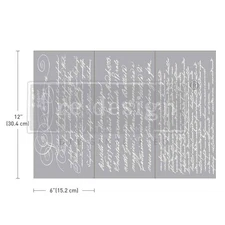 Re-Design with Prima, Small Rub-on Transfers, Secret Letter, Script, Writing, 3