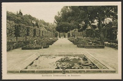 Barcelona. BARCELONA. International Exhibition 1929. A Corner Of The Park.