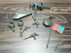 11 pcs-1983 GI Joe Headquarters Command Center Parts - Cameras/Spotlights/etc.