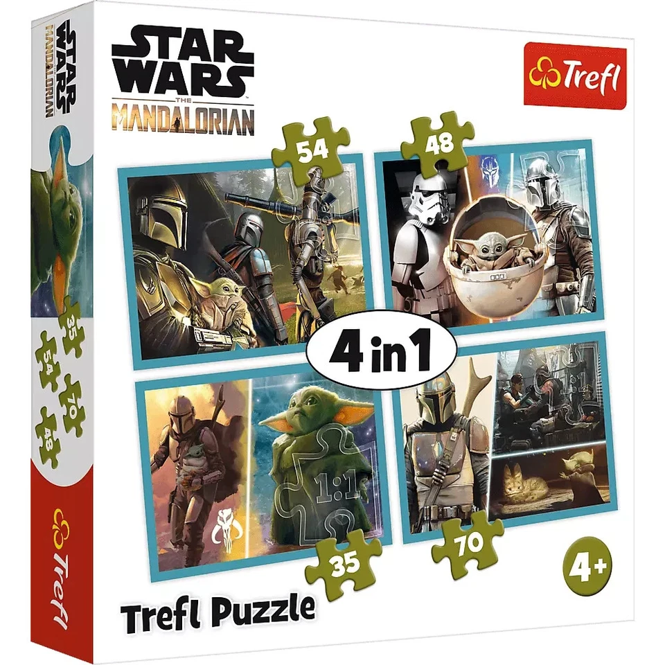 Puzzle Trefl 4 in 1 Star Wars Mandalorian 35- 48- 54 - 70 Teile