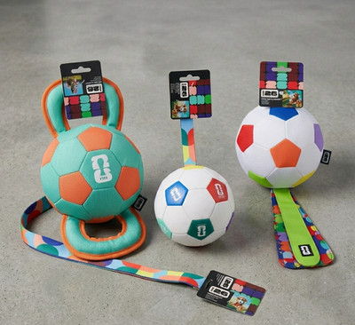 FIFA World Cup 2026 Dog Toy Variety Pack Fetch & Fly Tailspin Duo Goal Grabber