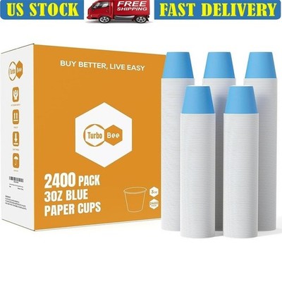 2400 Disposable 3oz Paper Cups Small Drinking Mouthwash Rinse Medicine Cups New