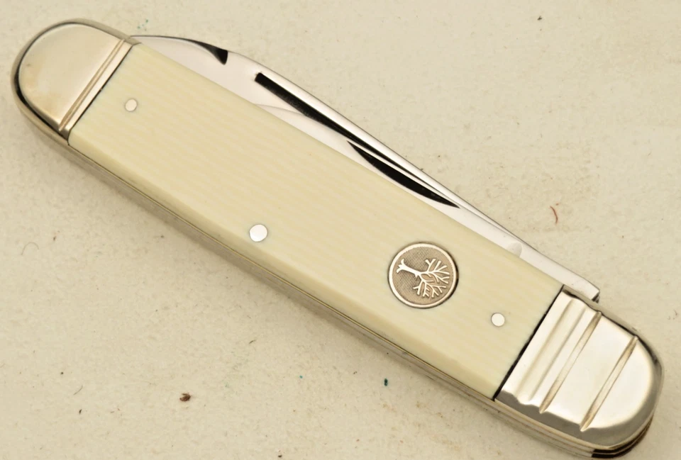 Vintage BOKER USA 9471 Jumbo Cigar Jack Knife 1950's to 60's Era - White Handles - Image 4 of 4