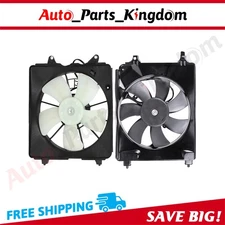 2x Radiator Condenser Cooling Fan Assembly For 2006 2007 2008-2011 Honda Civic