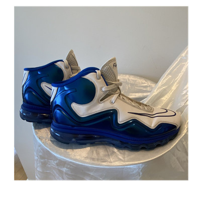Nike Air Max Flyposite White Game Royal Men s Mid Top Sneakers 536850-size 12 us
